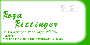 roza rittinger business card